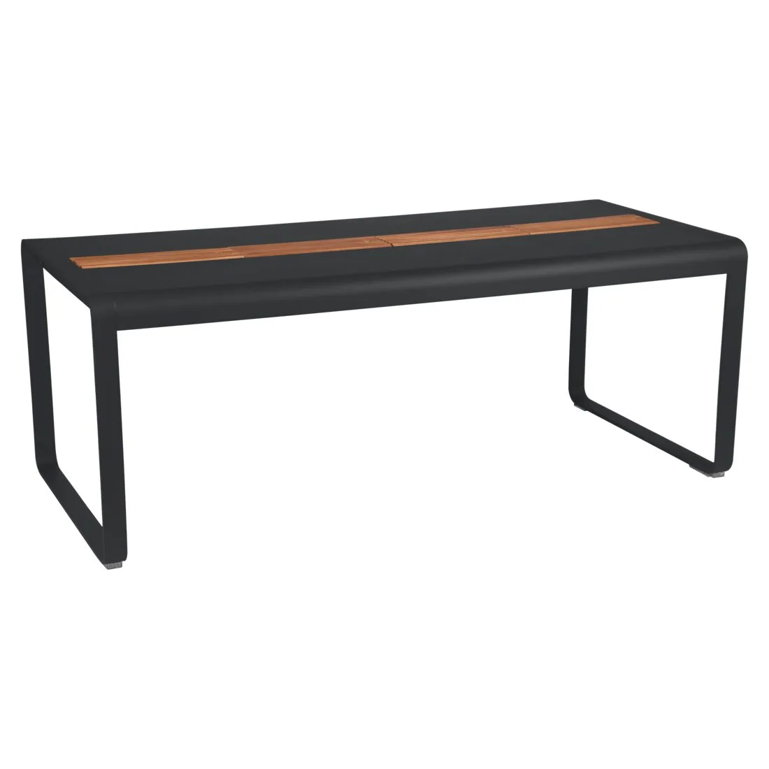 Fermob Bellevie BELLEVIE TABLE 196X90 AVEC RANGEMENTS  COTE RAINURE